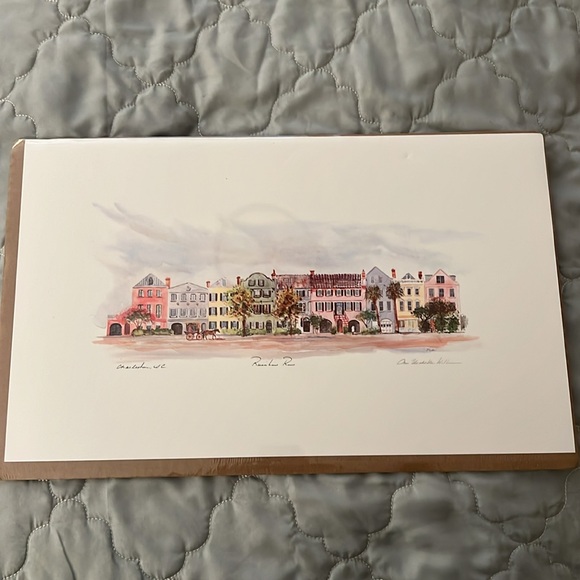 Rainbow Row in Charleston, SC - Anne Nicholls Williams Signed Lithograph - Picture 3 of 6
